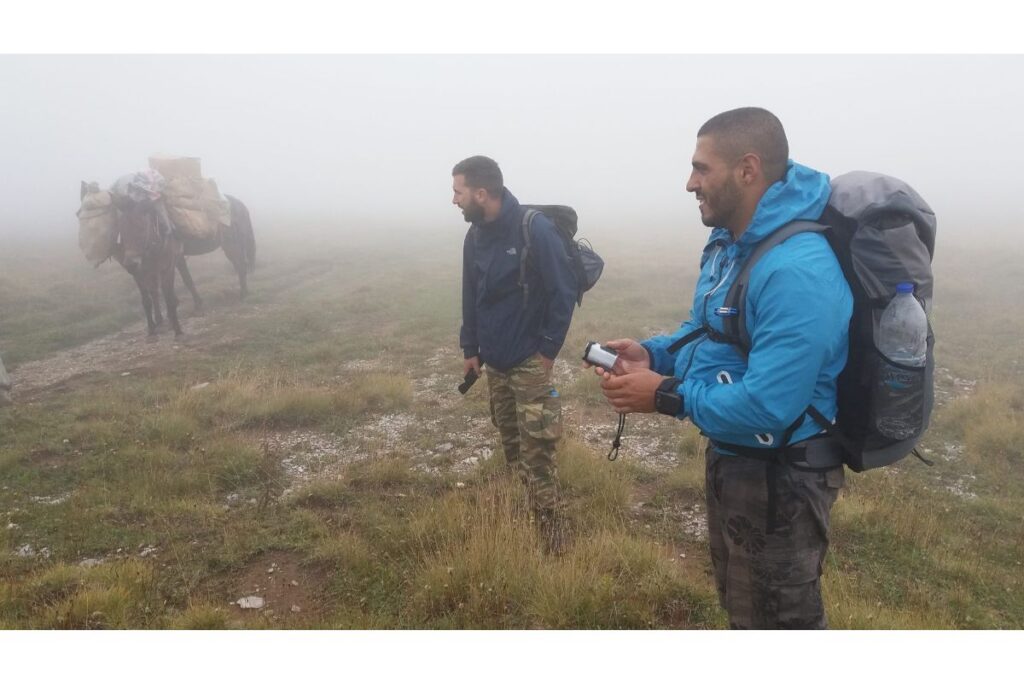 Dense fog at mountain Olympus
