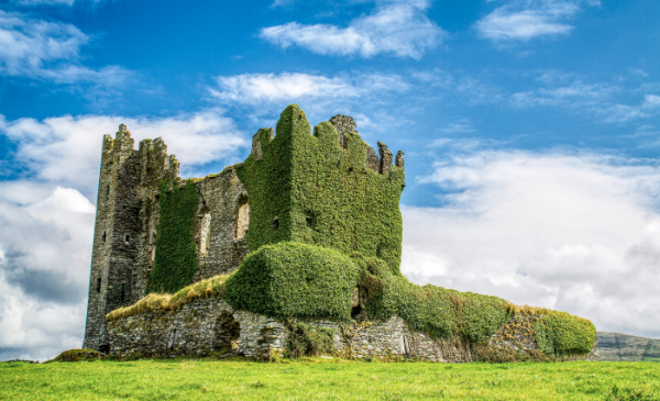 Ballycarberry Castle is situated in an area known as “over the water
